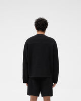 Waffle Long Sleeve T-Shirt - Black