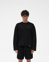 Waffle Long Sleeve T-Shirt - Black