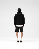 Waffle Zip Through Hoodie - Jet Black