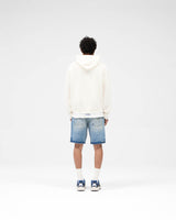 Waffle Zip Through Hoodie - Flat White