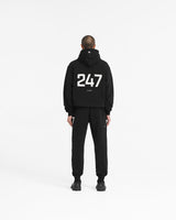 247 Oversized Hoodie - Jet Black