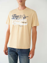 True Religion T-Shirt Relaxed Old Skool Semolina