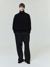 Wool Split High Neck Sweater