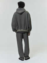 Textured Wool Zip Up Hoodie