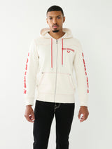 True Religion Western Hoodie Zipup Winter White