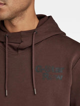 G-Star Men's Back Print Brown Hoodie