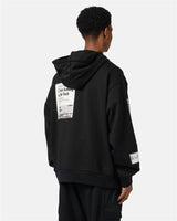 Iceberg Relaxed Fit Cotton Hoodie With Newspaper Print