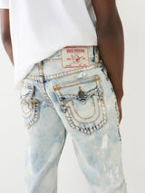 True Religion Ricky Jeans Flap Rips Light Wash