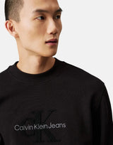 Calvin Klein Chenille Monologo Black Crew T-Shirt