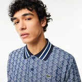 Lacoste Contrast Collar Monogram Polo Shirt