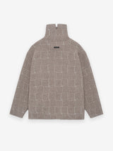 Wool Jacquard High Neck Sweater