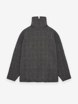 Wool Jacquard High Neck Sweater