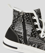 KARL LAGERFELD KLJ VULC BANDANA-PRINT HIGH-TOP SNEAKERS