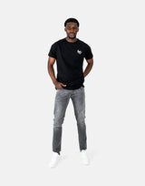 Les Hommes Arrow Back Print Black T-Shirt