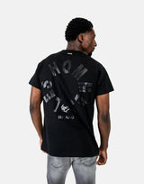 Les Hommes Arrow Back Print Black T-Shirt