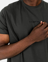 Les Hommes Centre Print Mil Green T-Shirt