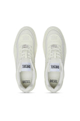 S-Oval Skate-Fabric-panelled leather sneakers