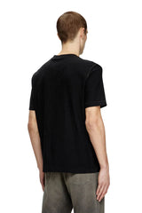 Diesel Slub cotton T-shirt with flocked logo