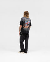Represent X Iron Maiden Steed T-Shirt - Stained Black
