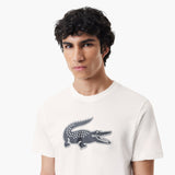 Crew Neck Crocodile Print Organic Cotton T-Shirt