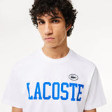Lacoste Cotton Contrast Print and Badge T-shirt