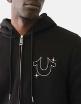 True Religion Buddha Star Zip Hooded Sweatshirt