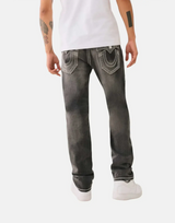 True Religion Ricky Big QT Flap Grey Wash Jeans