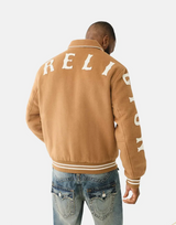True Religion Varsity Wool Brown Jacket