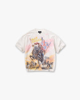 Represent X Iron Maiden Steed T-Shirt - Flat White