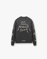 Represent X Metallica Garage Inc Long Sleeve T-Shirt - Stained Black