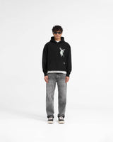 Archangel Initial Hoodie - Jet Black