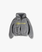 Script Logo Zip Hoodie - Vintage Grey