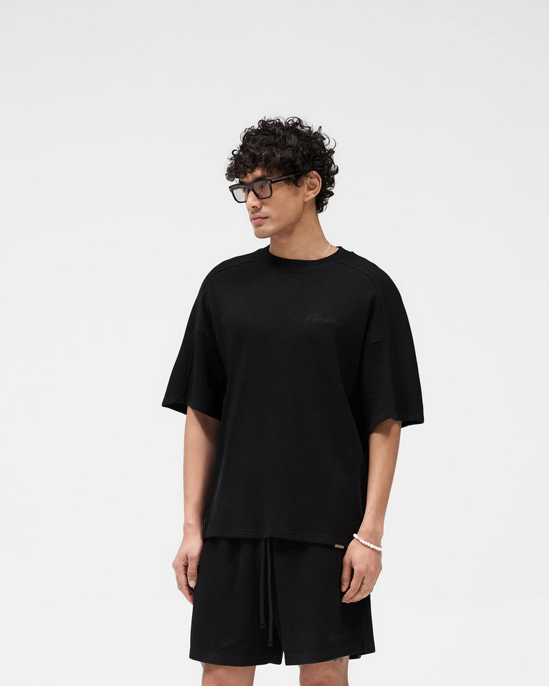 Waffle T-Shirt - Jet Black