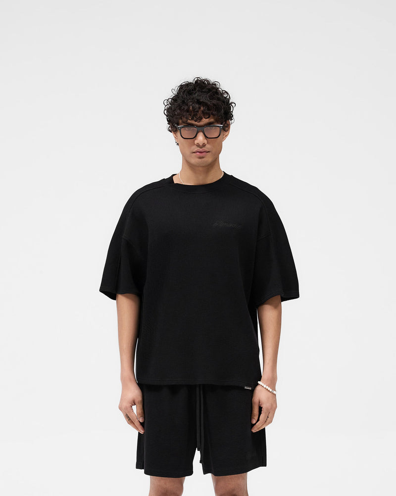 Waffle T-Shirt - Jet Black