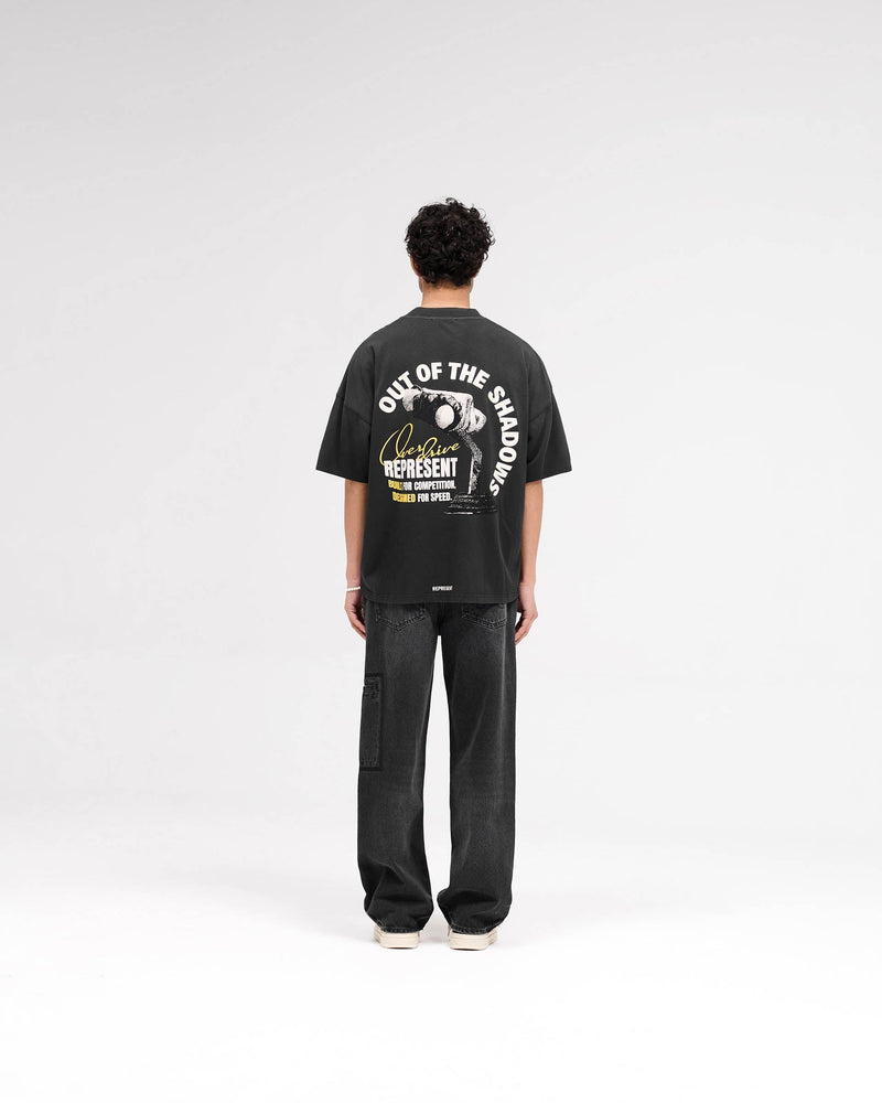 Out Of The Shadows T-Shirt - Stained Black