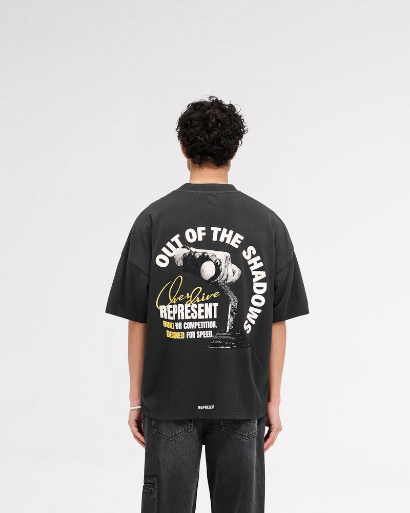 Out Of The Shadows T-Shirt - Stained Black