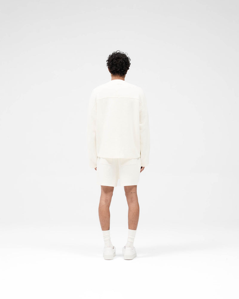 Waffle Long Sleeve T-Shirt - Flat White