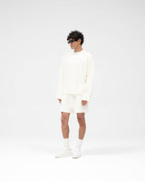 Waffle Long Sleeve T-Shirt - Flat White