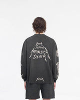 Represent X Metallica Garage Inc Long Sleeve T-Shirt - Stained Black