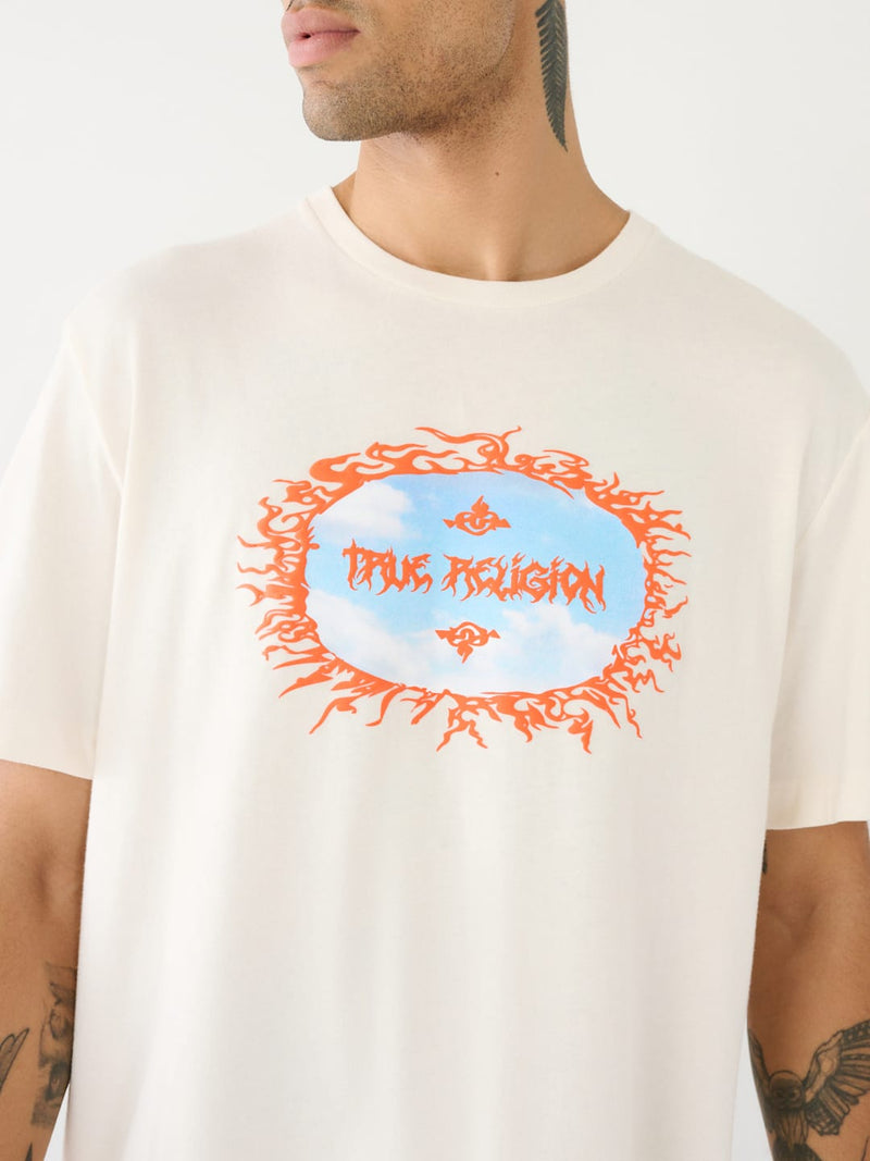 True Religion Relaxed T-Shirt Stone Winter White