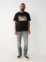 True Religion T-Shirt Relaxed Old Skool Jet Black