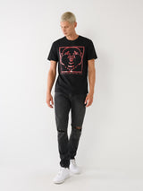 True Religion T-Shirt Buddha In A Box Jet Black
