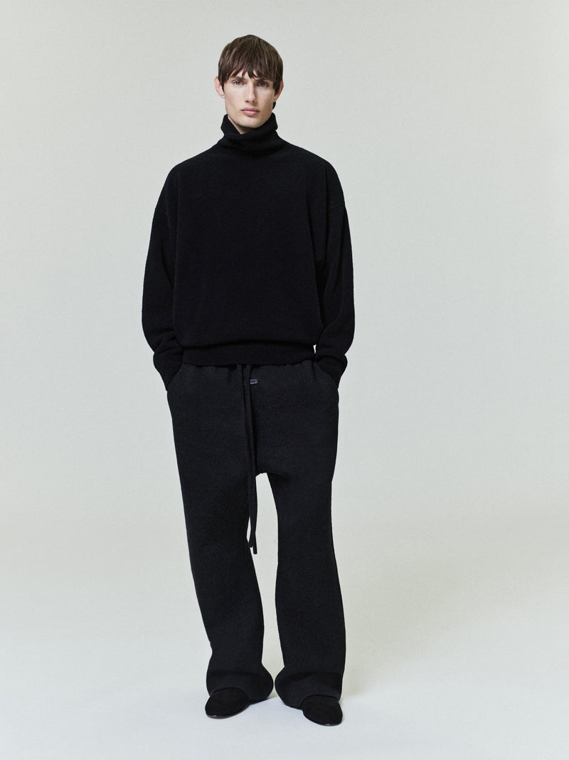 Wool Split High Neck Sweater