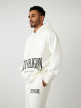 True Religion Relaxed Hoodie Stretch Arch Winter White