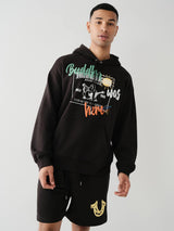True Religion Hoodie Relaxed Logo Black
