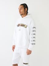 True Religion Relaxed Hoodie Embro Optic White