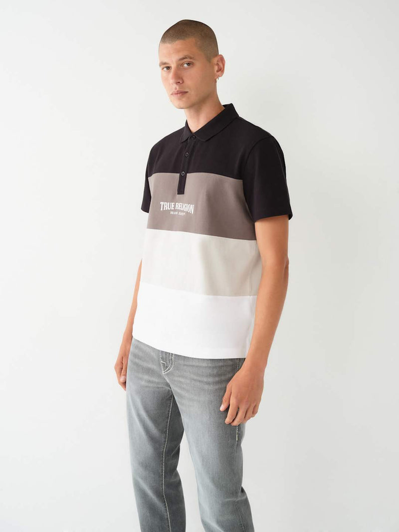 True Colour Block Polo Shirt