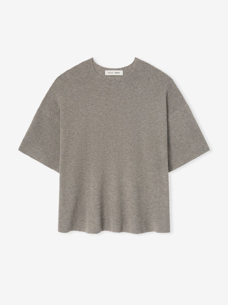Waffle Short Sleeve Sweater