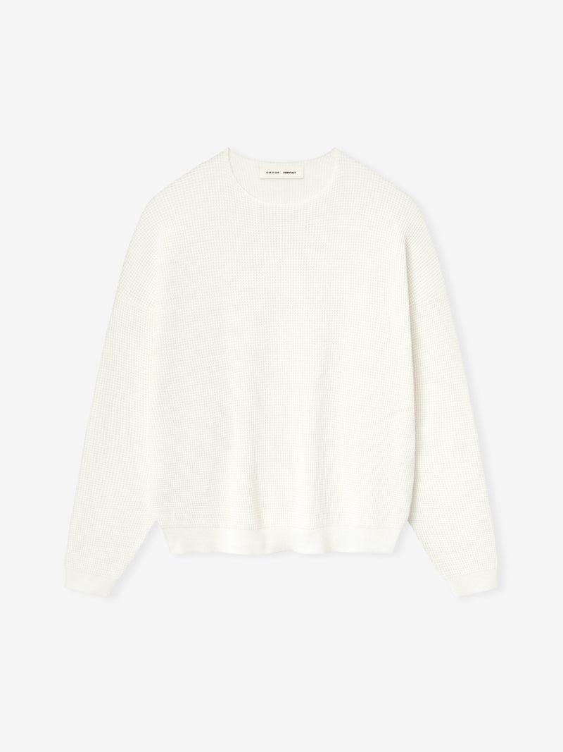 Waffle Crewneck Sweater