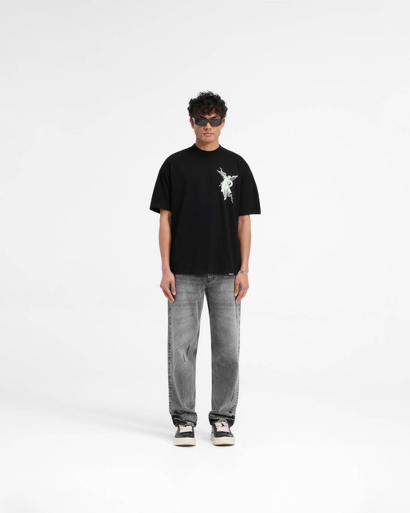 Archangel Initial T-Shirt - Jet Black
